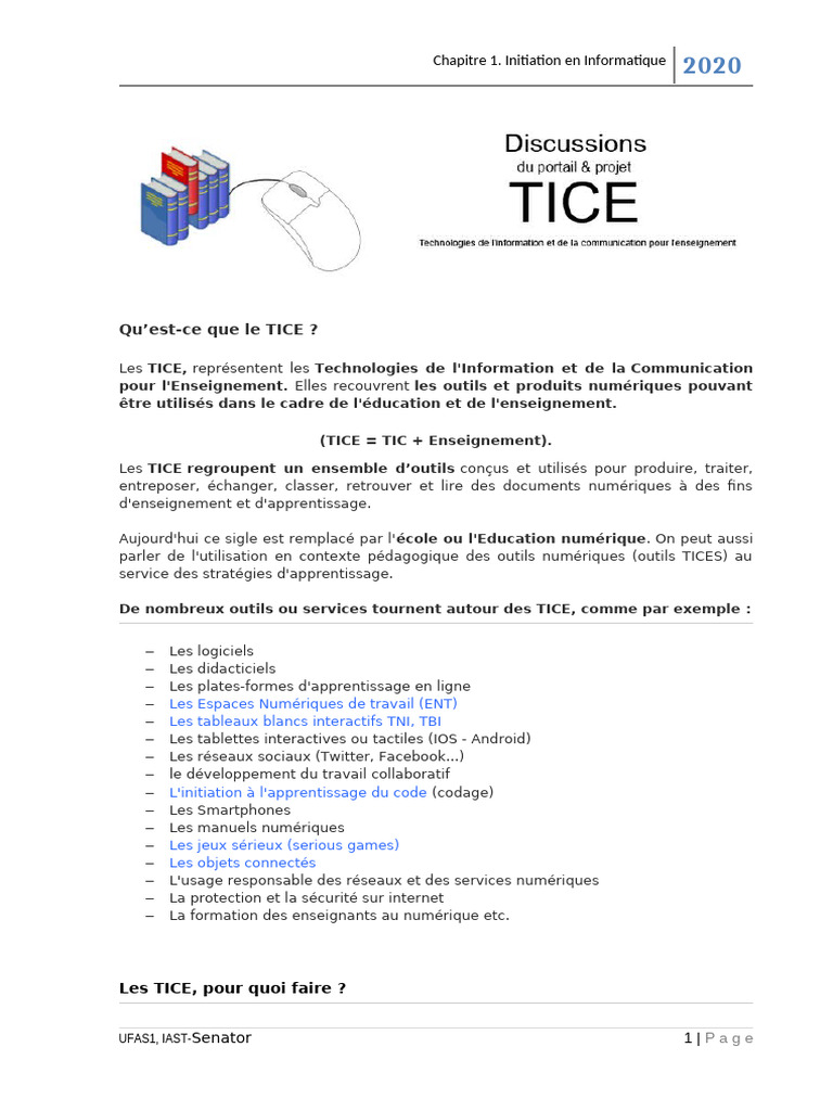 Introduction aux TICE en Éducation | PDF | Mémoire (informatique ...