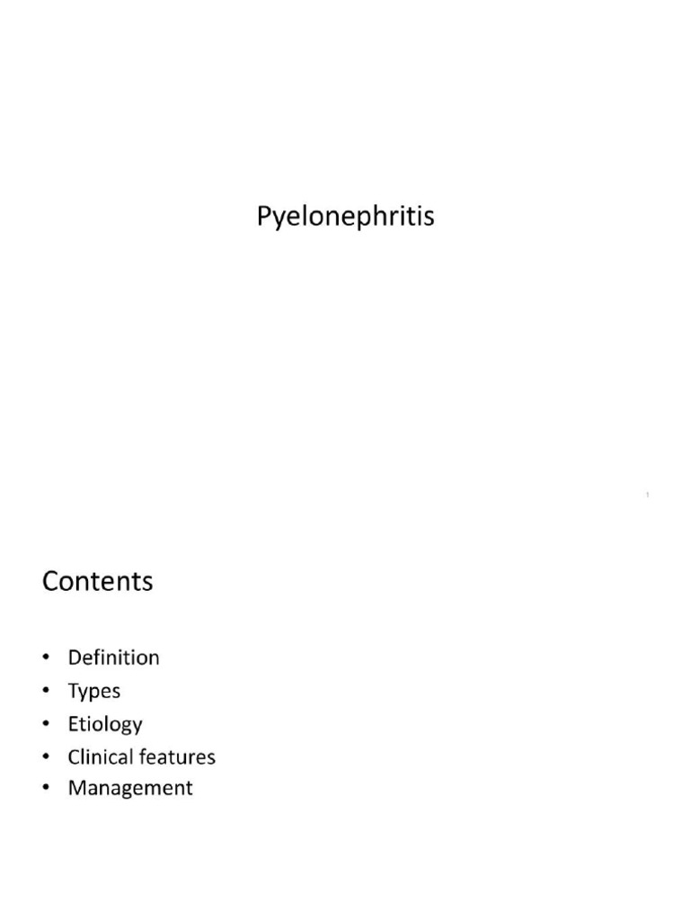 Pyelonephritis | PDF