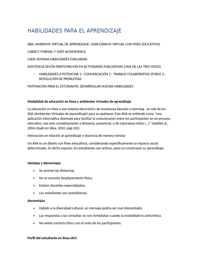 Habilidades Clave para Estudiantes Online | PDF | Aprendizaje | Enseñando