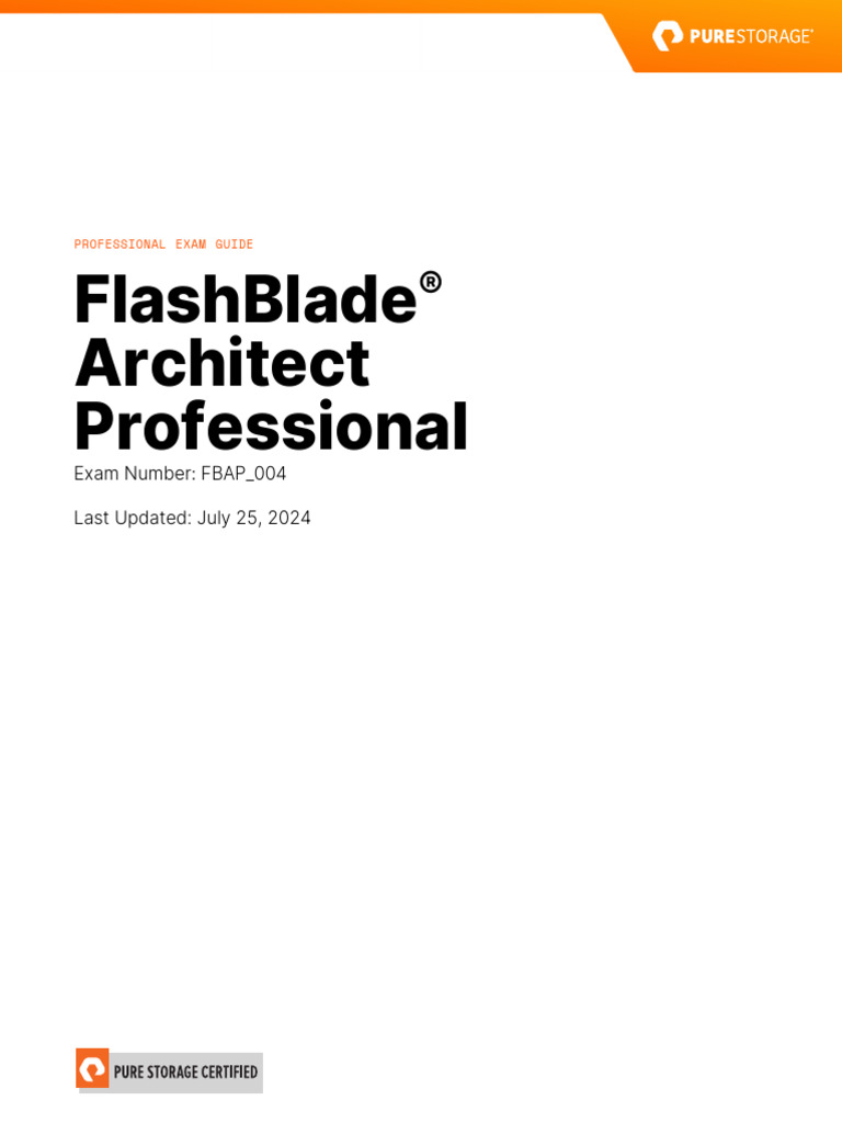 CF Flashblade Architect Professional Exam Guide | PDF | File System ...