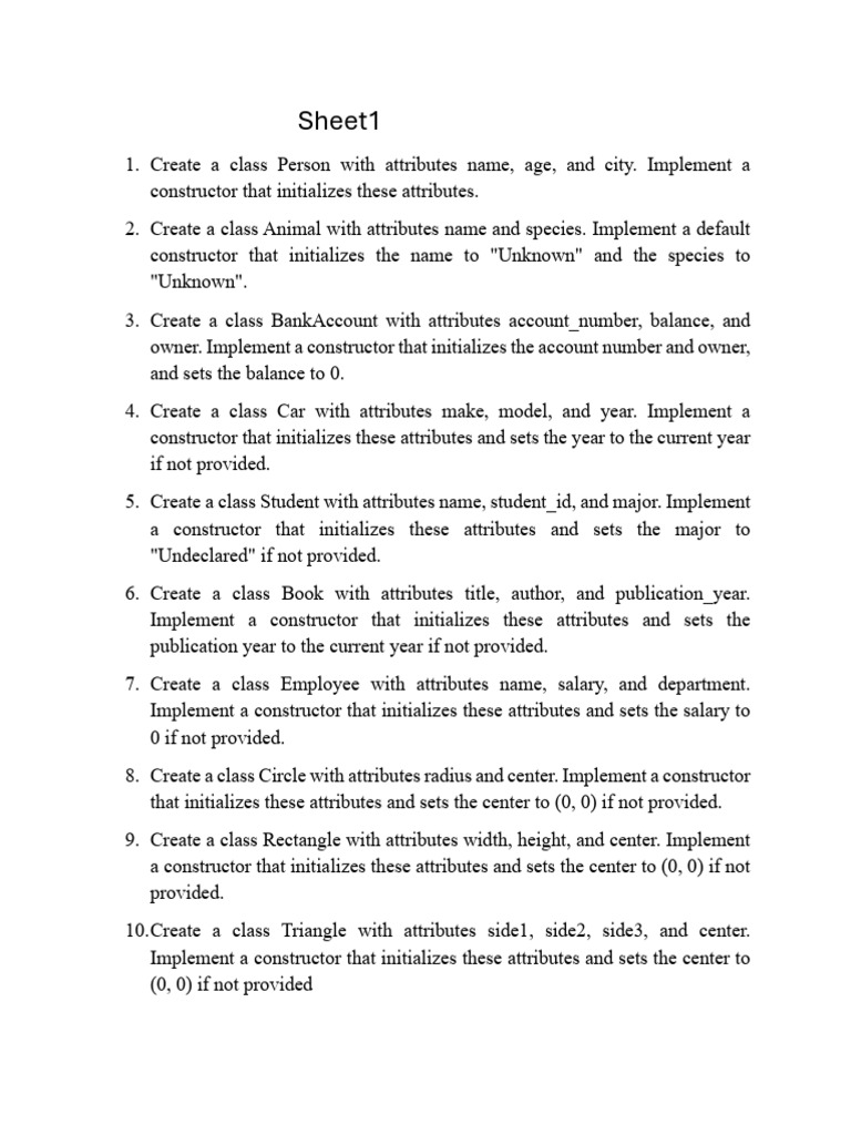 Sheet 1 | PDF