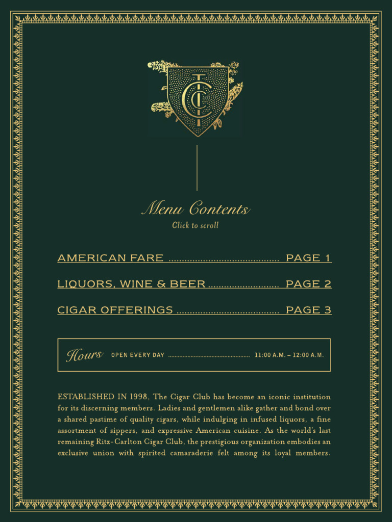 The-Cigar-Club Menu WEB | PDF