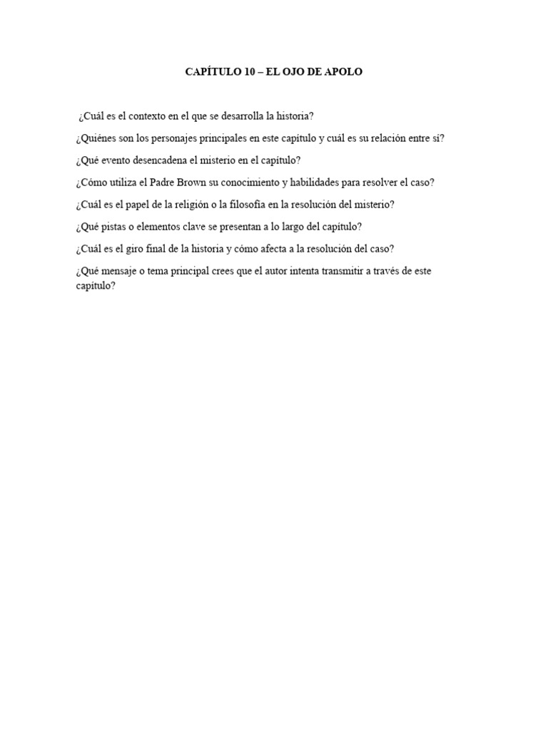 Capítulo 10 Padre Brown | PDF