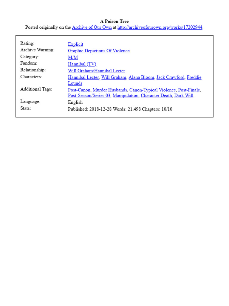 A Poison Tree | PDF