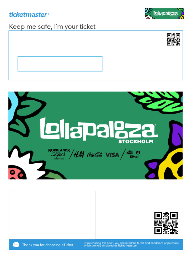 Eticket Pdf Ticket Admission