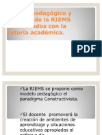 Modelo pedagógico y enfoque de la RIEMS  relacionados con la tutoría académica.