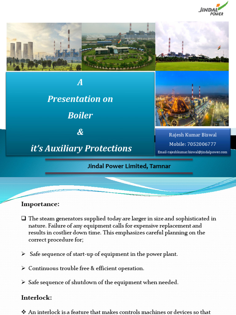 Presentation on Boiler Interlock and Protection | PDF | Boiler | Power