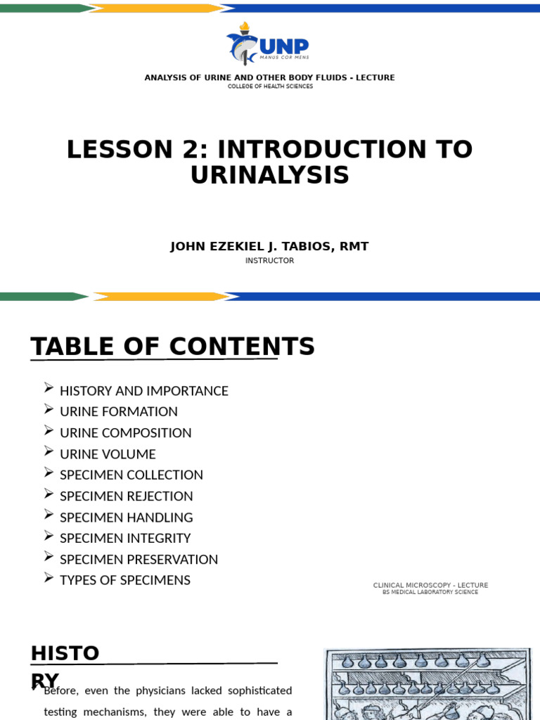 Introduction to Urinalysis Overview | PDF | Urine | Kidney