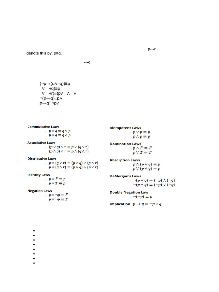 Unit III Logical Equivalence | PDF | Numbers | Rational Number