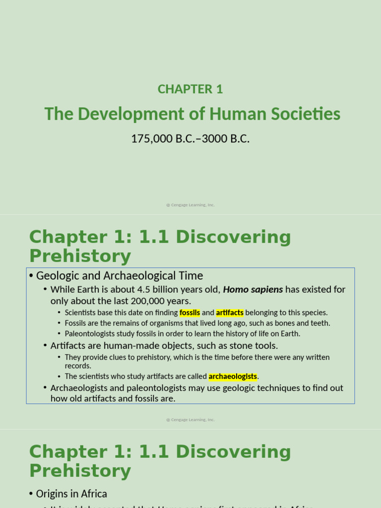 Chapter+1+NOTES | PDF | Hunter Gatherer | Paleolithic