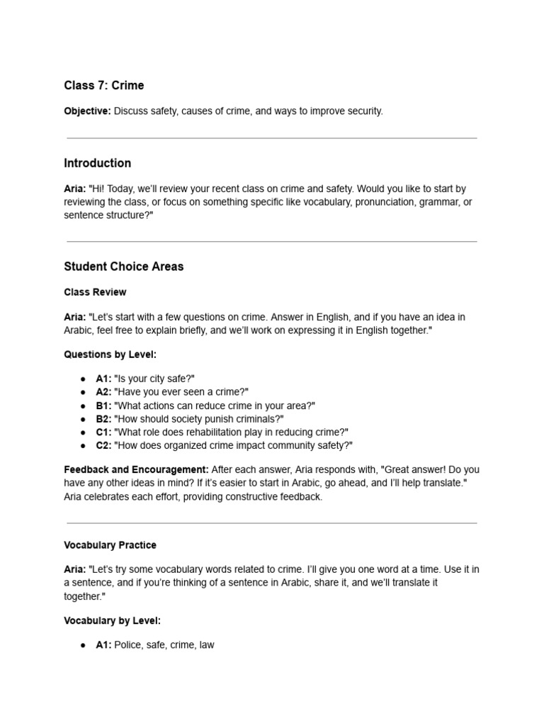 Class 7_ Crime | PDF | Crimes | Crime & Violence