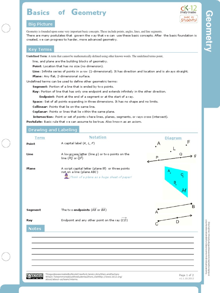 Basics of geometry pdf line geometry geometry