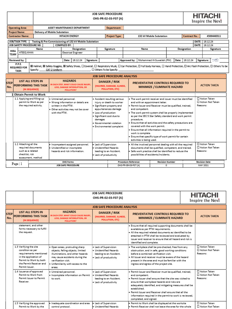 Job Safe2 | PDF | Personal Protective Equipment | Occupational Safety ...