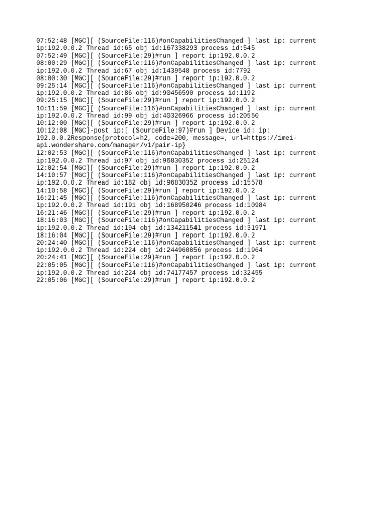 IP Change Log and Report Analysis | PDF