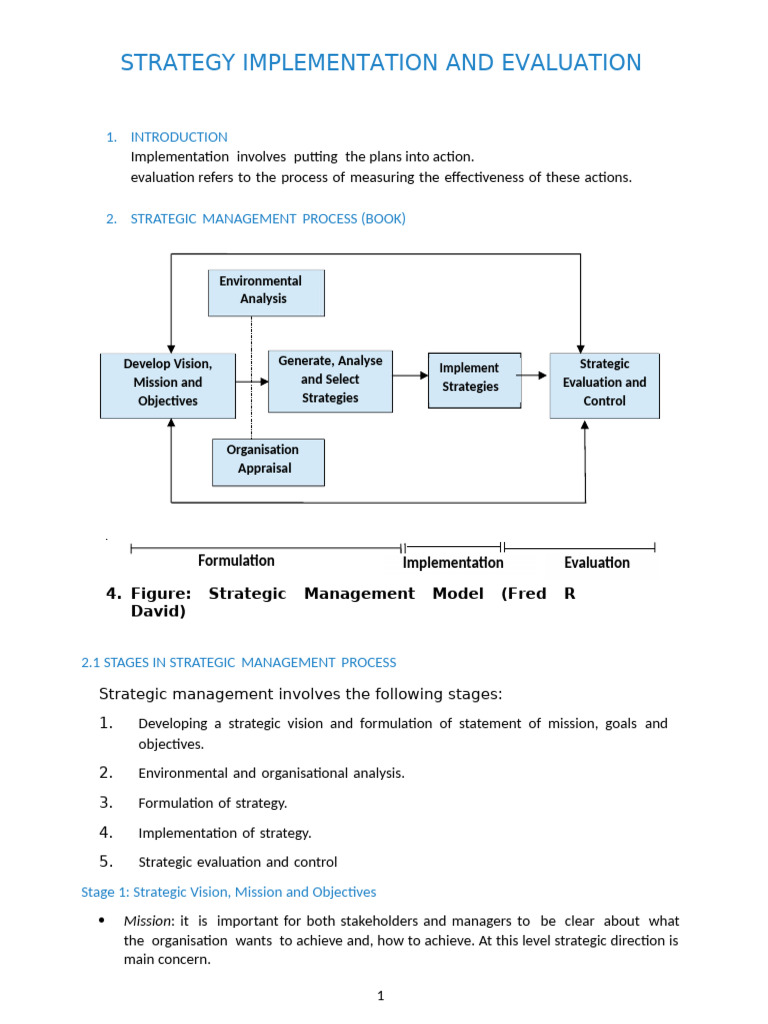 Strategy Implementation and Evaluation Guide | PDF | Strategic ...
