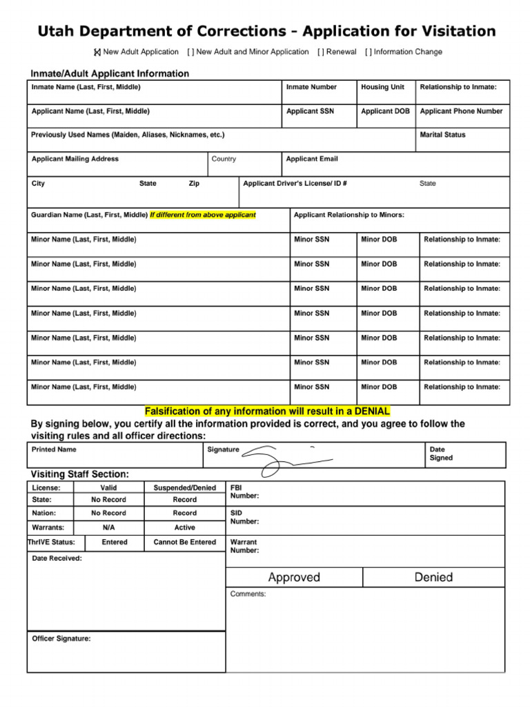UDC Visiting Application 222 2 | PDF