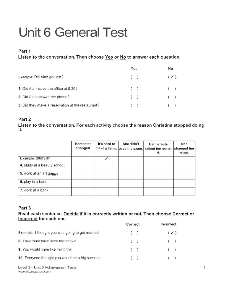 Unit 6 - Review Test | PDF