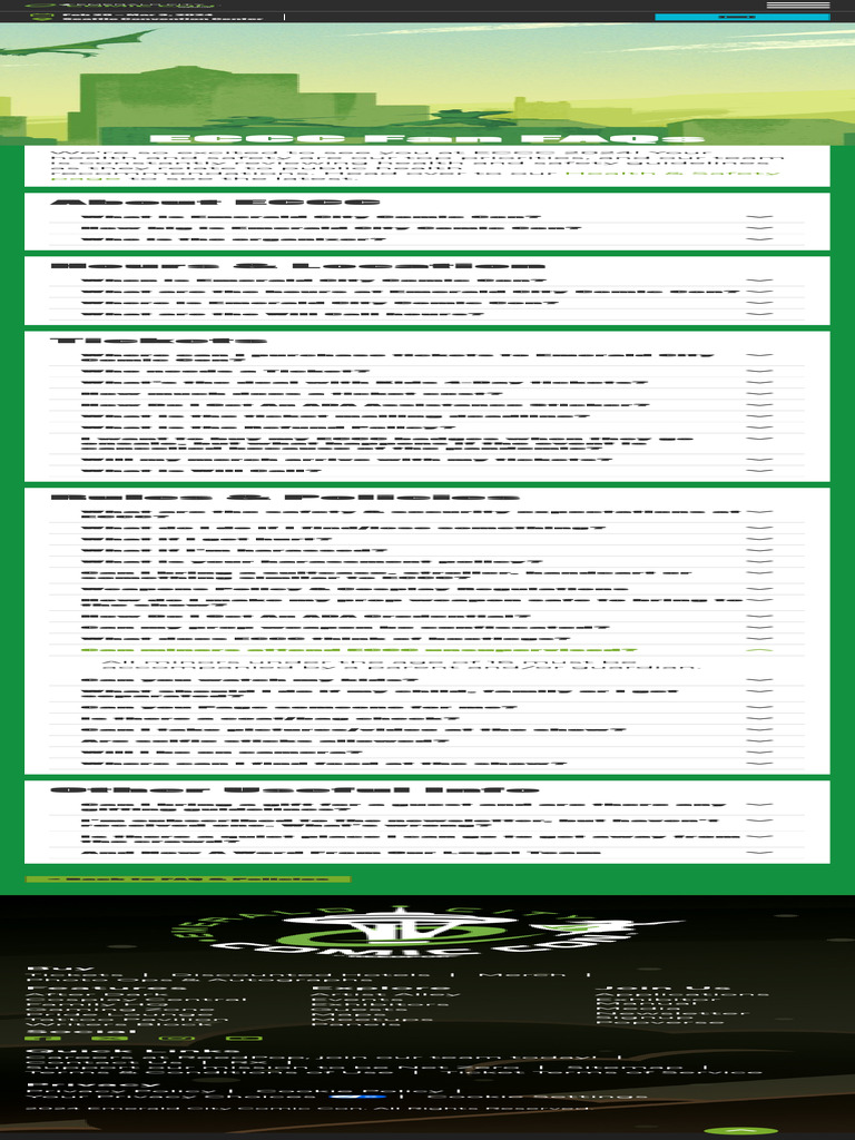 ECCC 2024 Fan FAQ Guide | PDF