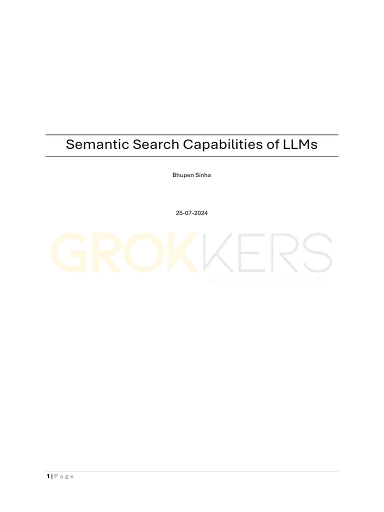 LLMs in Semantic Search Explained | PDF | Databases | Applied Mathematics