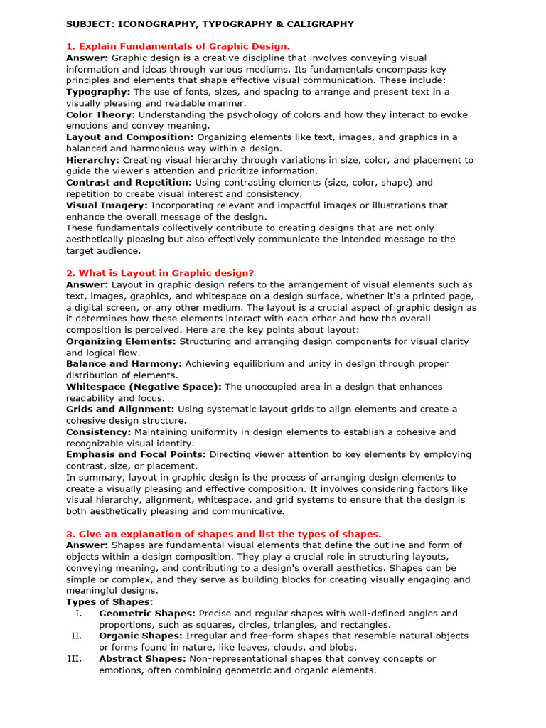 Graphic Design Fundamentals Explained | PDF | Typefaces | Typography
