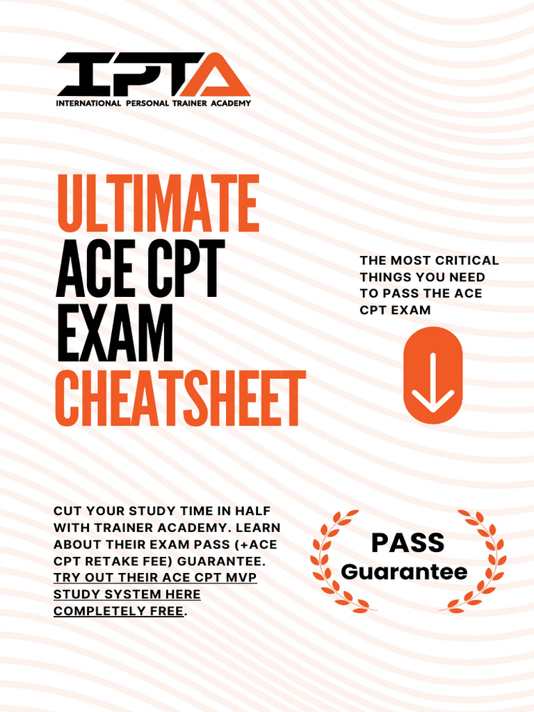 ACE CPT Exam Cheat Sheet Guide | PDF