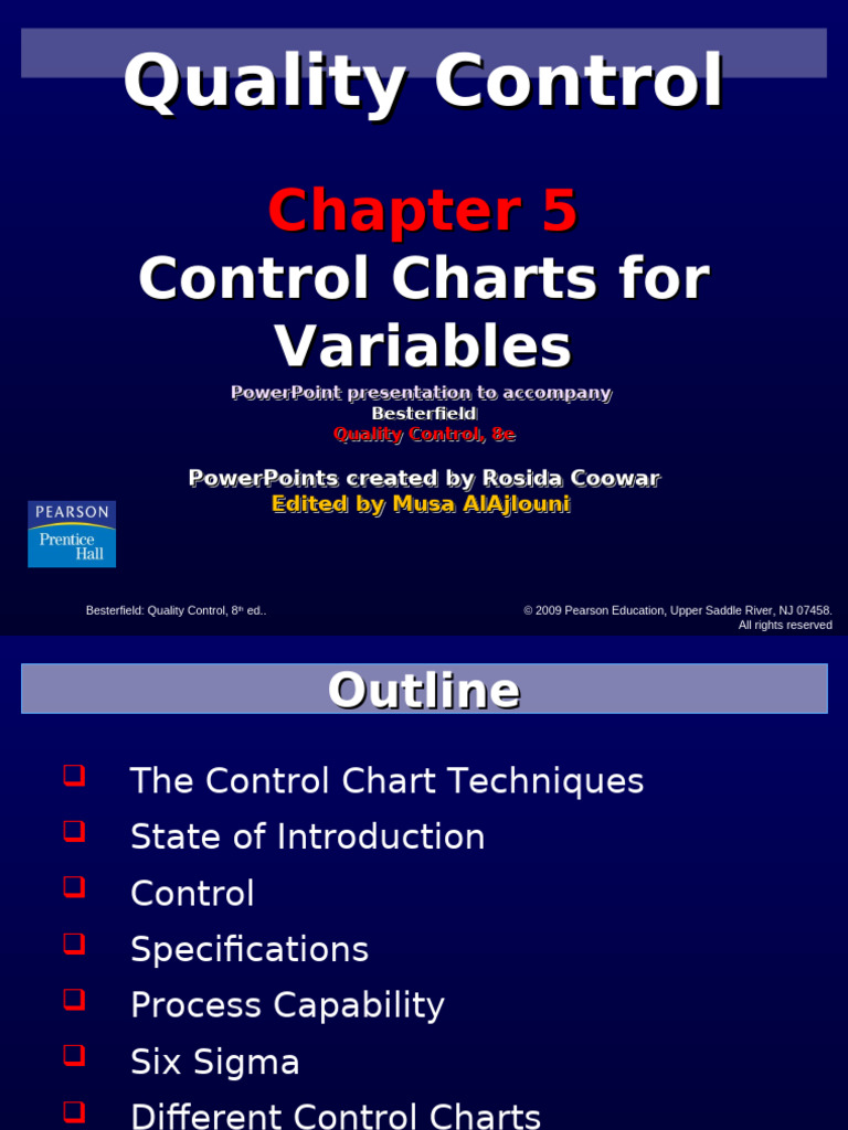 05a Control Chart -variables | PDF | Engineering Tolerance | Standard ...