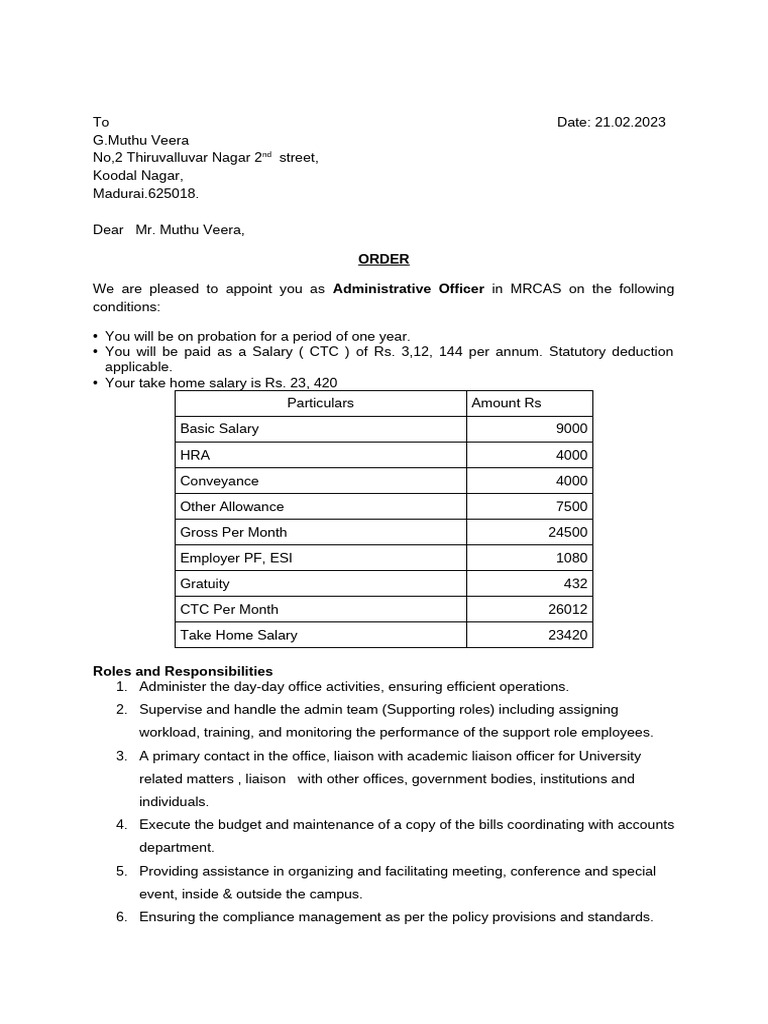 G Muthu Veera Ao Pdf Salary Business