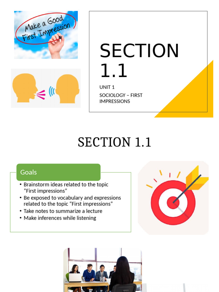 Understanding First Impressions in Sociology | PDF | Body Language ...