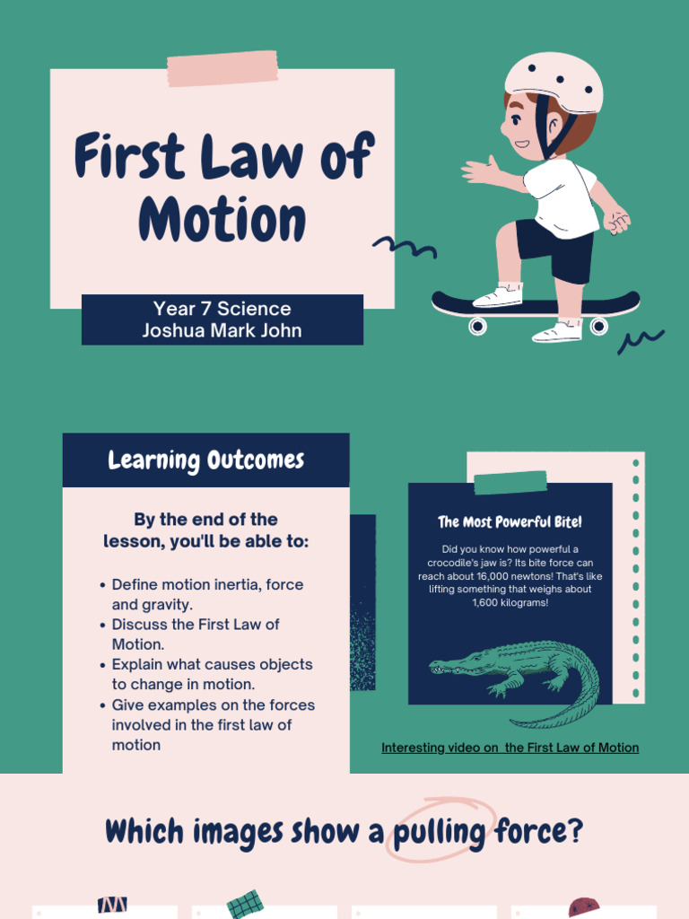 L9 First Law of Motion | PDF | Force | Newton's Laws Of Motion