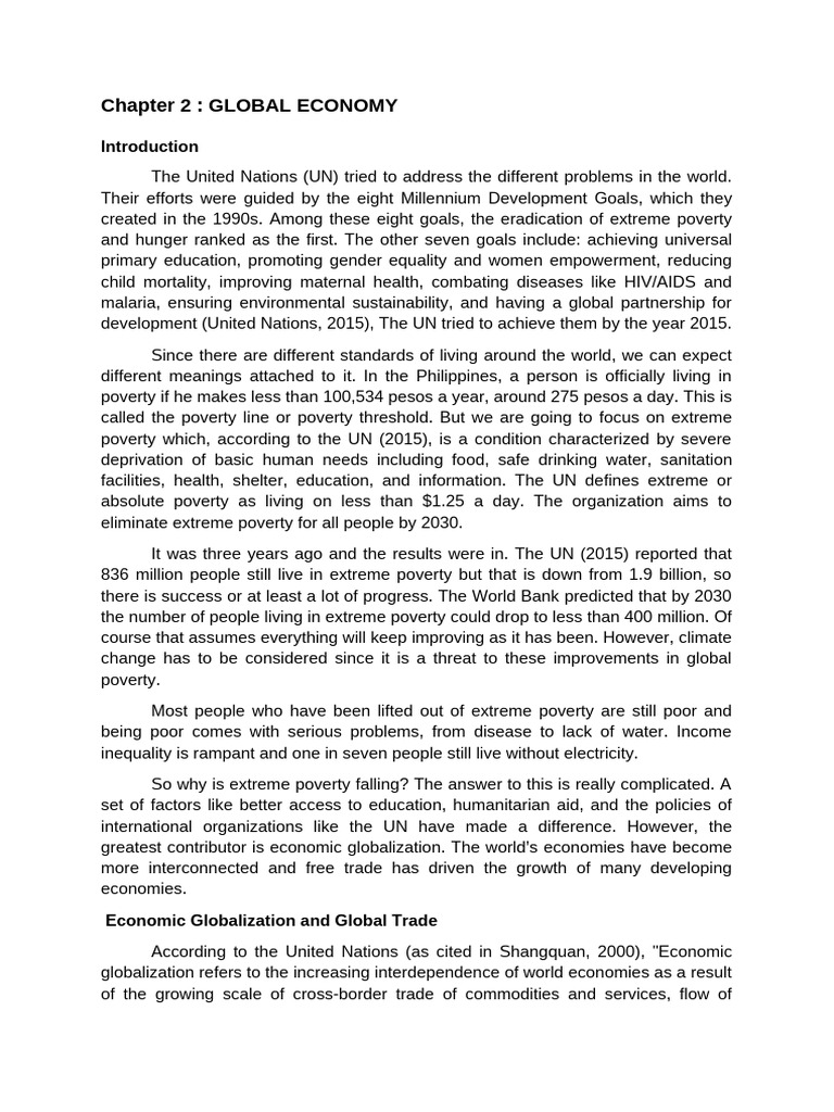 Global Economy: Poverty and Globalization | PDF | Economic Inequality ...