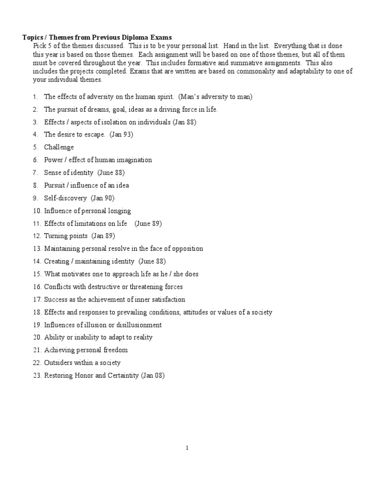 Themes | PDF | Career & Growth