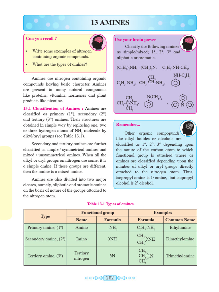 13.Amines | PDF | Amine | Acid