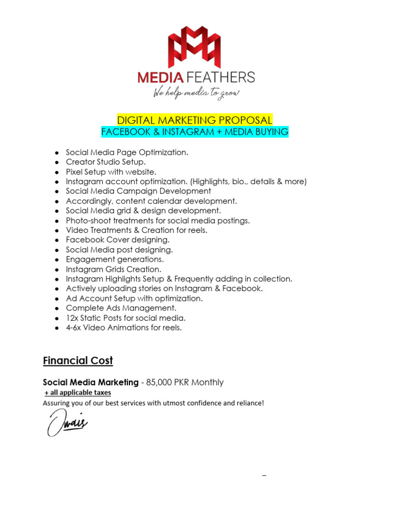 Social Media Marketing Proposal | PDF