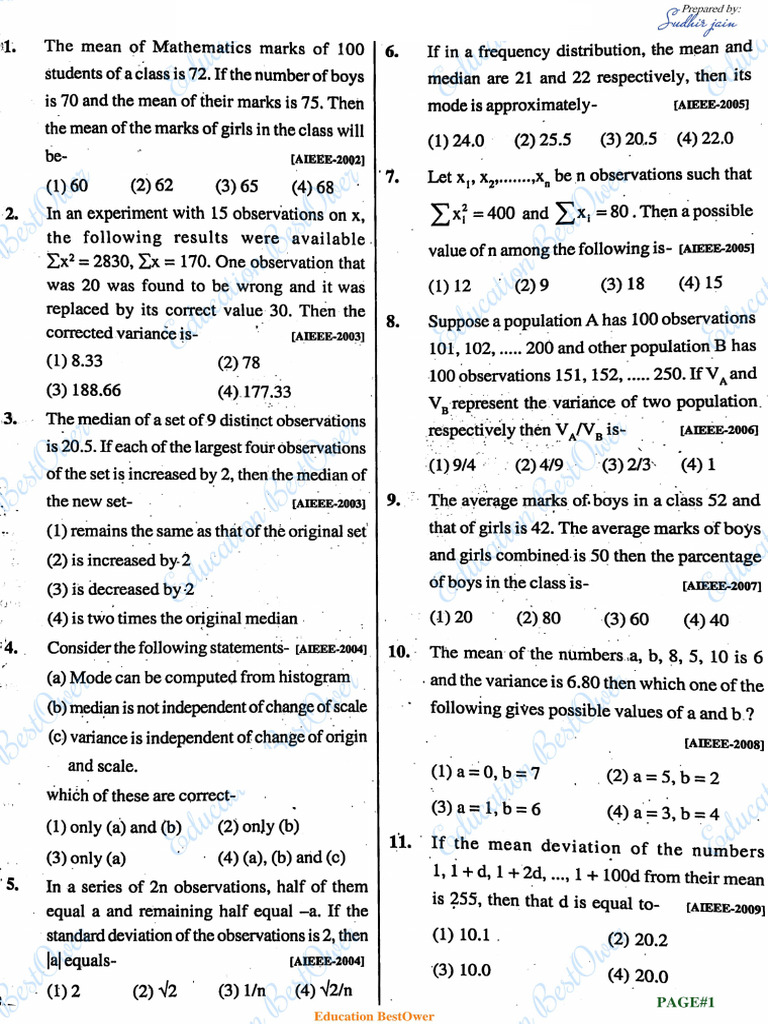 JEE Main Statistics Overview 2002-2020 | PDF