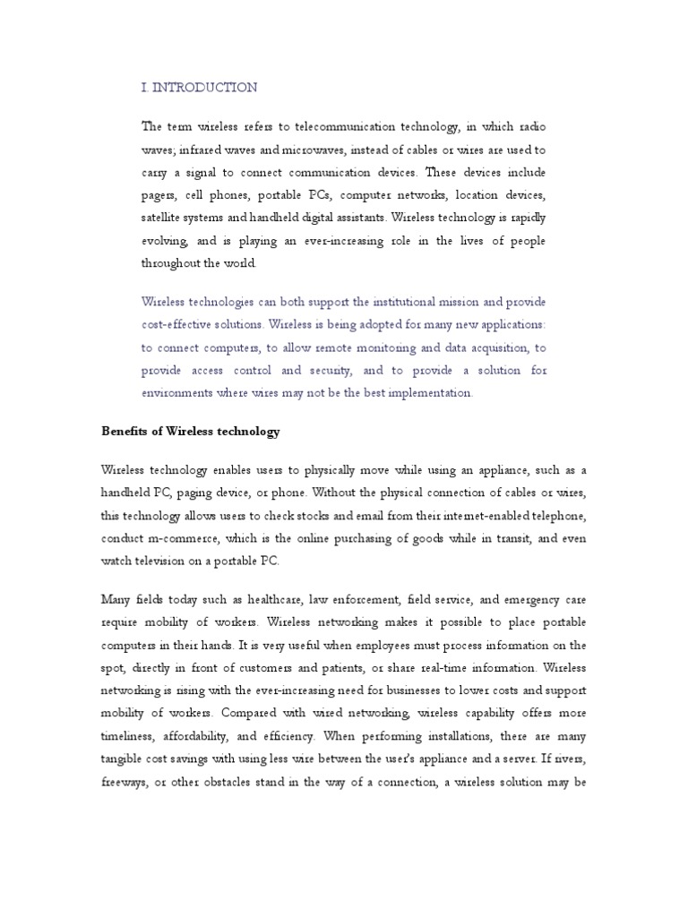 Wireless Technology | PDF | Business