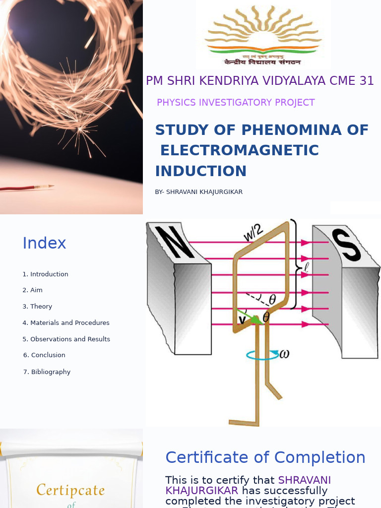 Electromagnetic Induction Project Report | PDF | Electromagnetic ...
