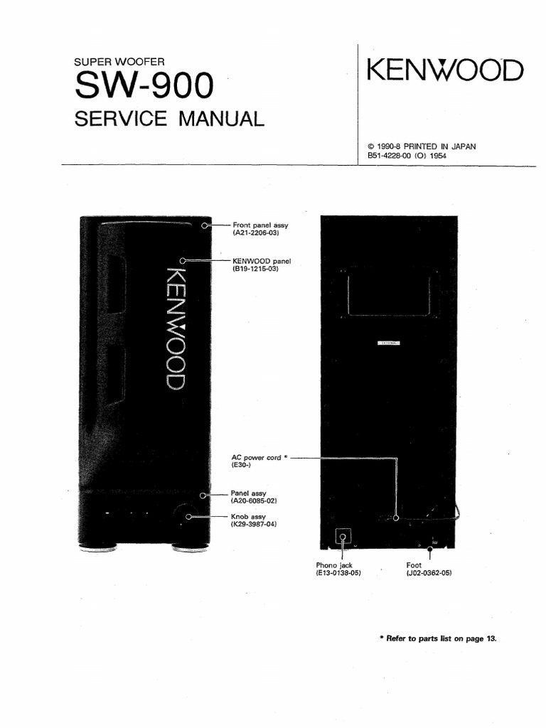 SW900 SM Kenwood en | PDF