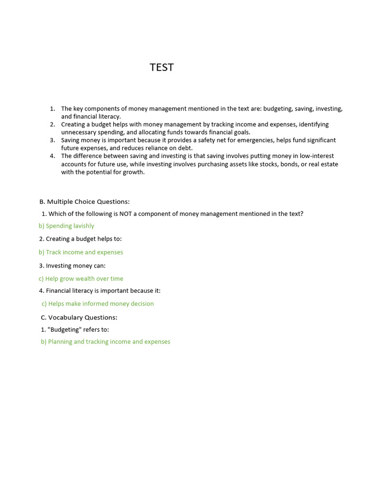 Test by Ahmed | PDF | Cost Of Living | Expense