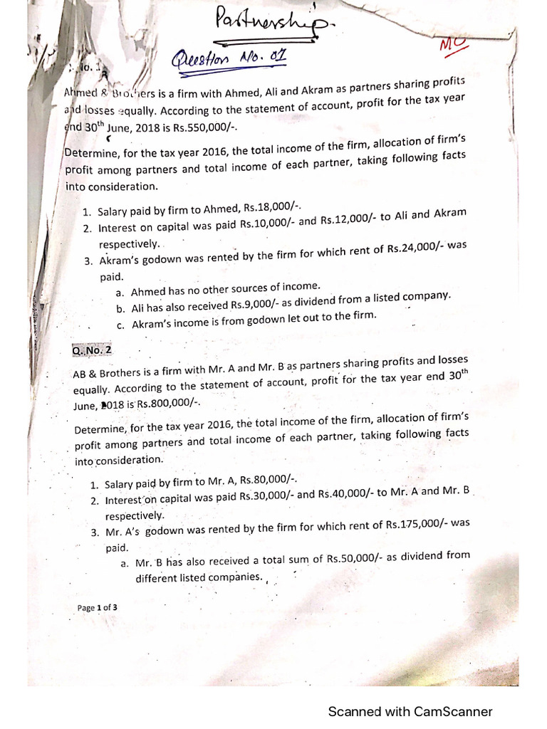 Income - Partnership | PDF