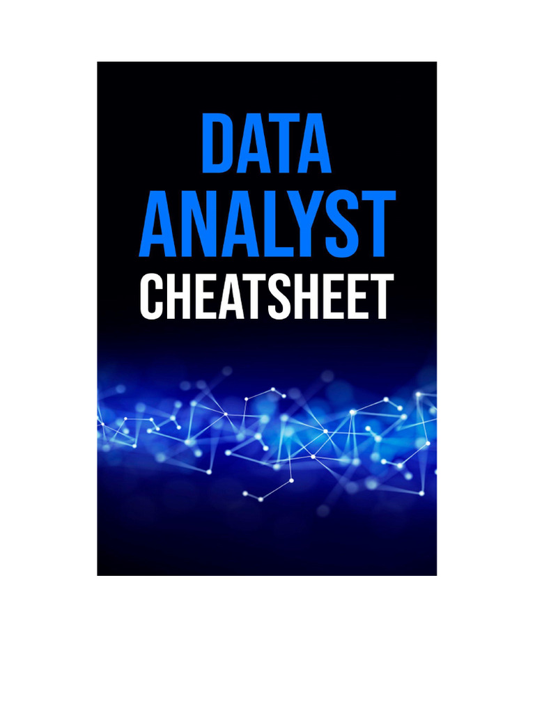 Essential Data Analyst Cheatsheet | PDF | Computing | Information ...