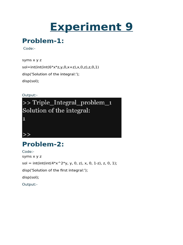 Experiment 9 | PDF