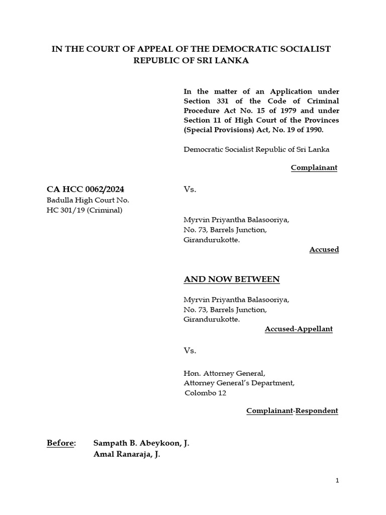 CA HCC 0062-2024.pdf | PDF | Criminal Procedure In South Africa ...