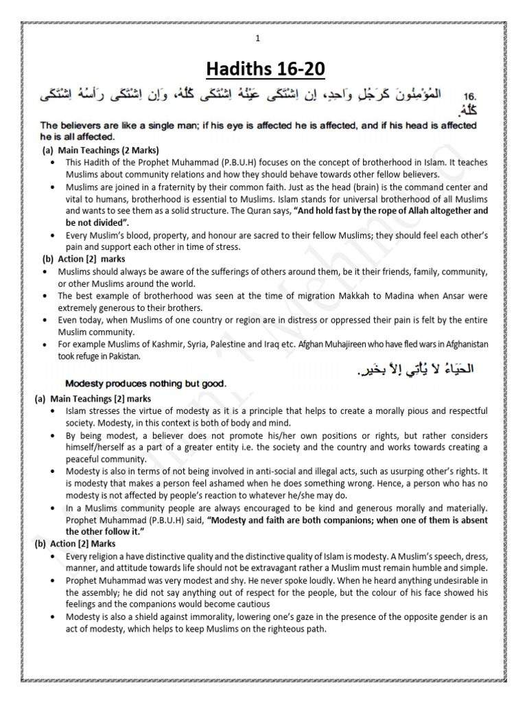 DOC-20240312-WA0029. | PDF | Prophets And Messengers In Islam | Hadith
