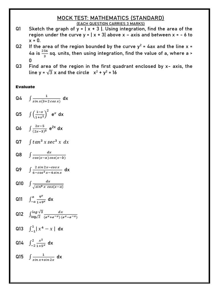INTEGRALS | PDF