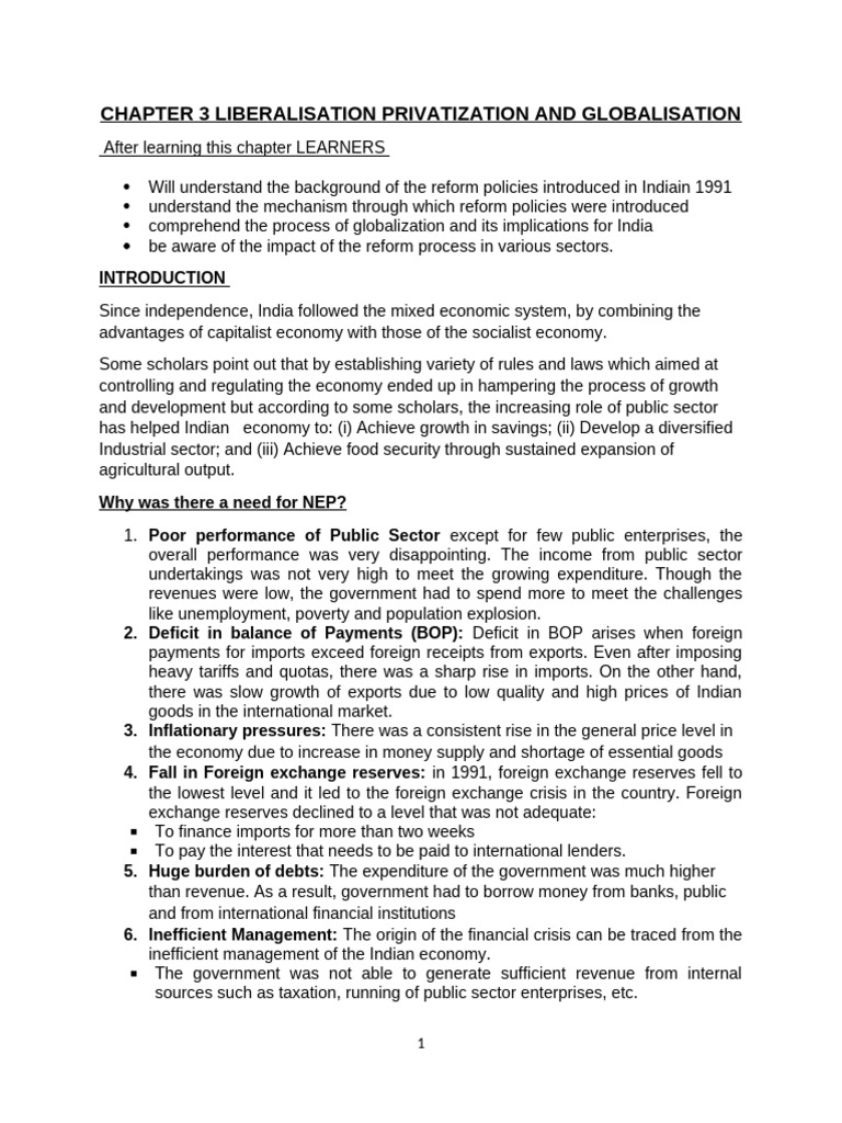 India's 1991 Economic Reforms Overview | PDF | Taxes | World Trade ...