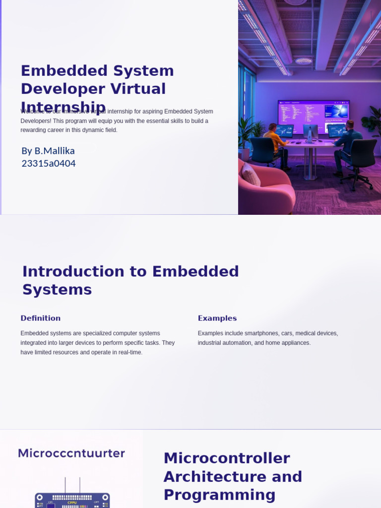 Embedded System Developer Virtual Internship | PDF | Embedded System ...