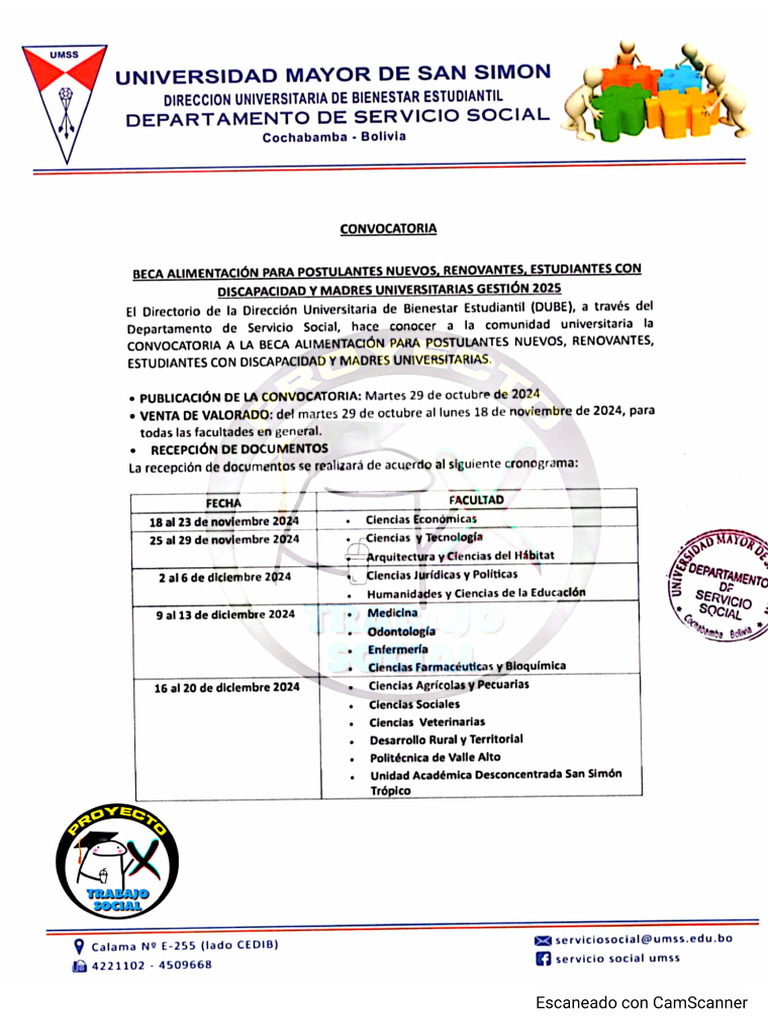 Convocatoria Beca Comedor 2025 | PDF