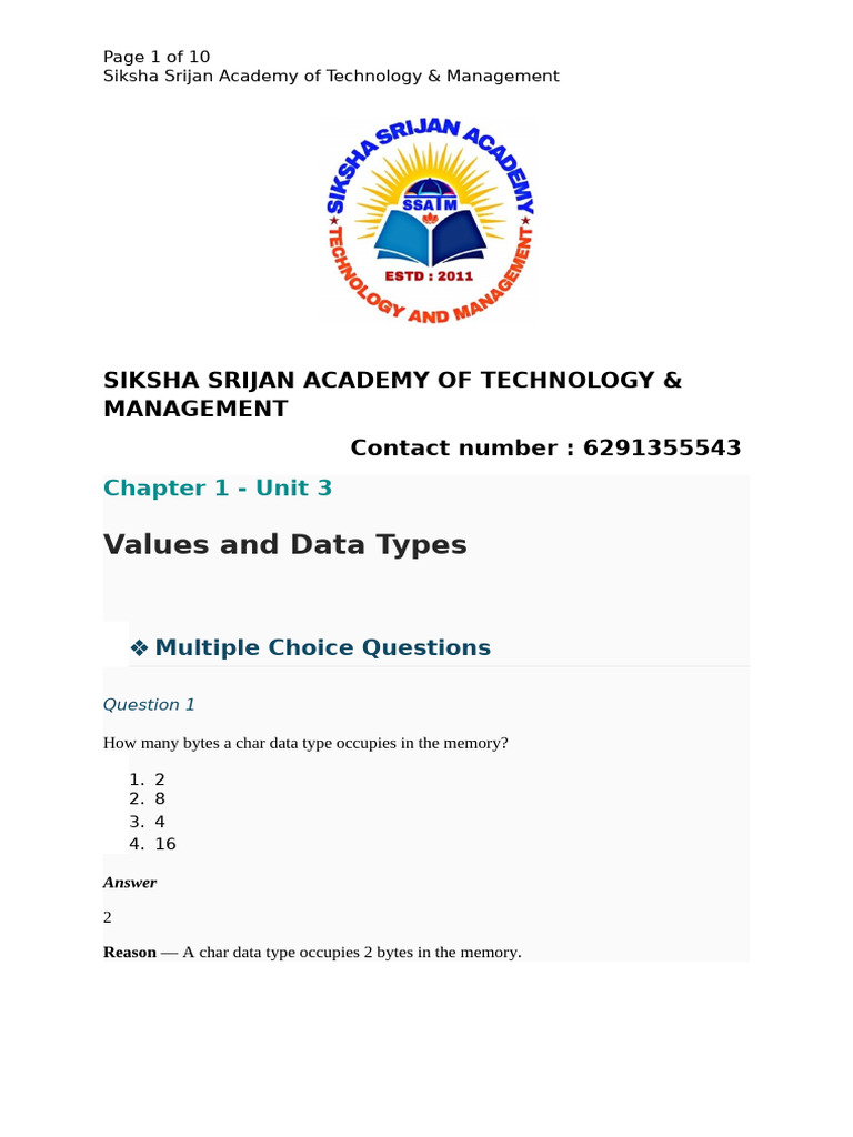 Understanding Data Types in Java | PDF | Data Type | Boolean Data Type
