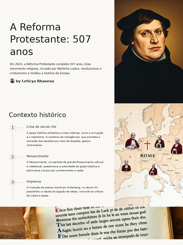 507 Anos da Reforma Protestante | PDF | Protestantismo | Martinho Lutero