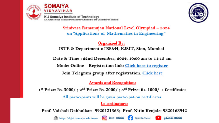 SR National Level Olympiad - 2024 | PDF